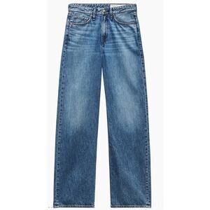 rag & bone Logan High-Rise Wide-Leg Jeans Medium Wash Women's 27